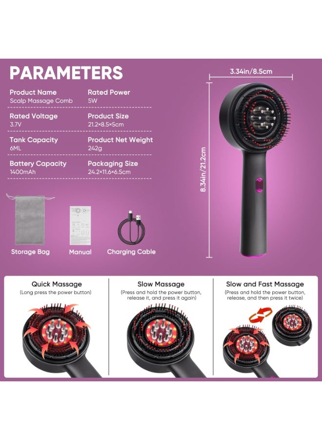 مدلك فروة الرأس، موزع زيت الشعر، فرشاة كهربائية منزلية تعمل بمنفذ USB (11936-11) - Image 2